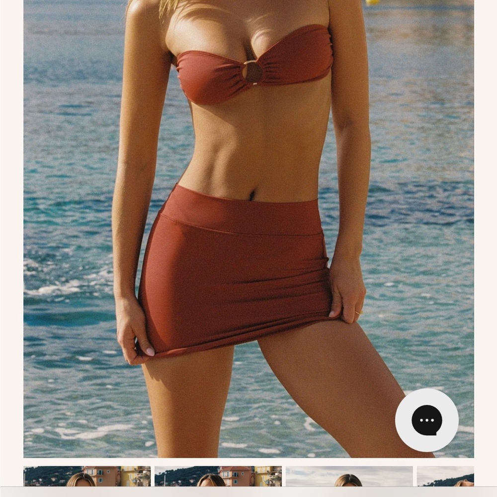 So Chic mini skirt/coverup in Rum.
